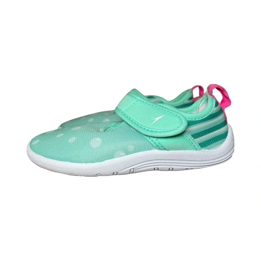 Speedo Toddler Water Shoes – Size Large-9-10 – Mint Green/White